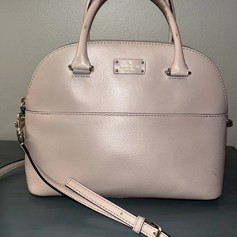 Kate Spade New York Grove Street Carli Satchel Cream / Beige Bag Purse EUC